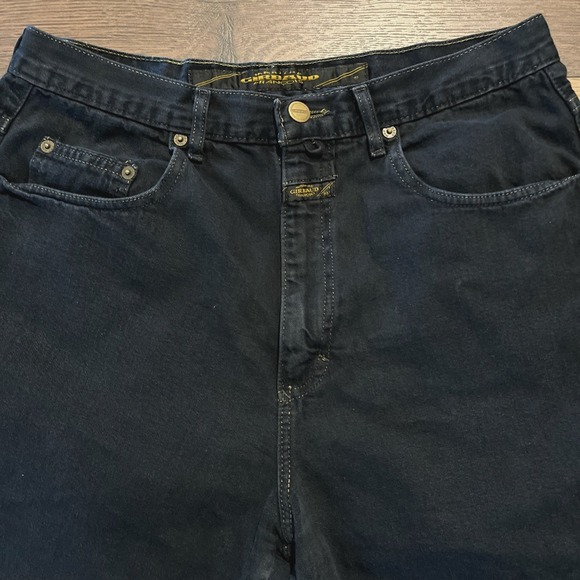 Vintage Marithe Francois Girbaud Black Denim Jean Shorts Size 11/12  MOM 80s 90s - Picture 1 of 6